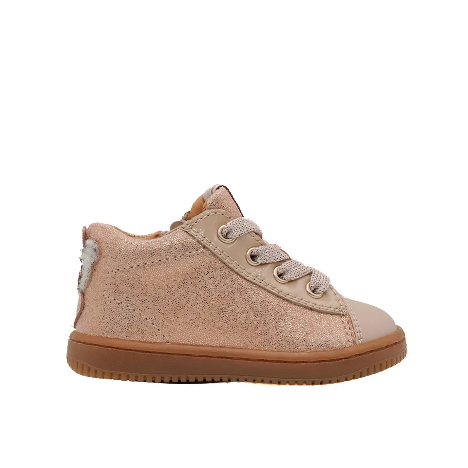 babybotte-fabiana-chaussure-b-b-fille-lacets-zip-saumon image 1
