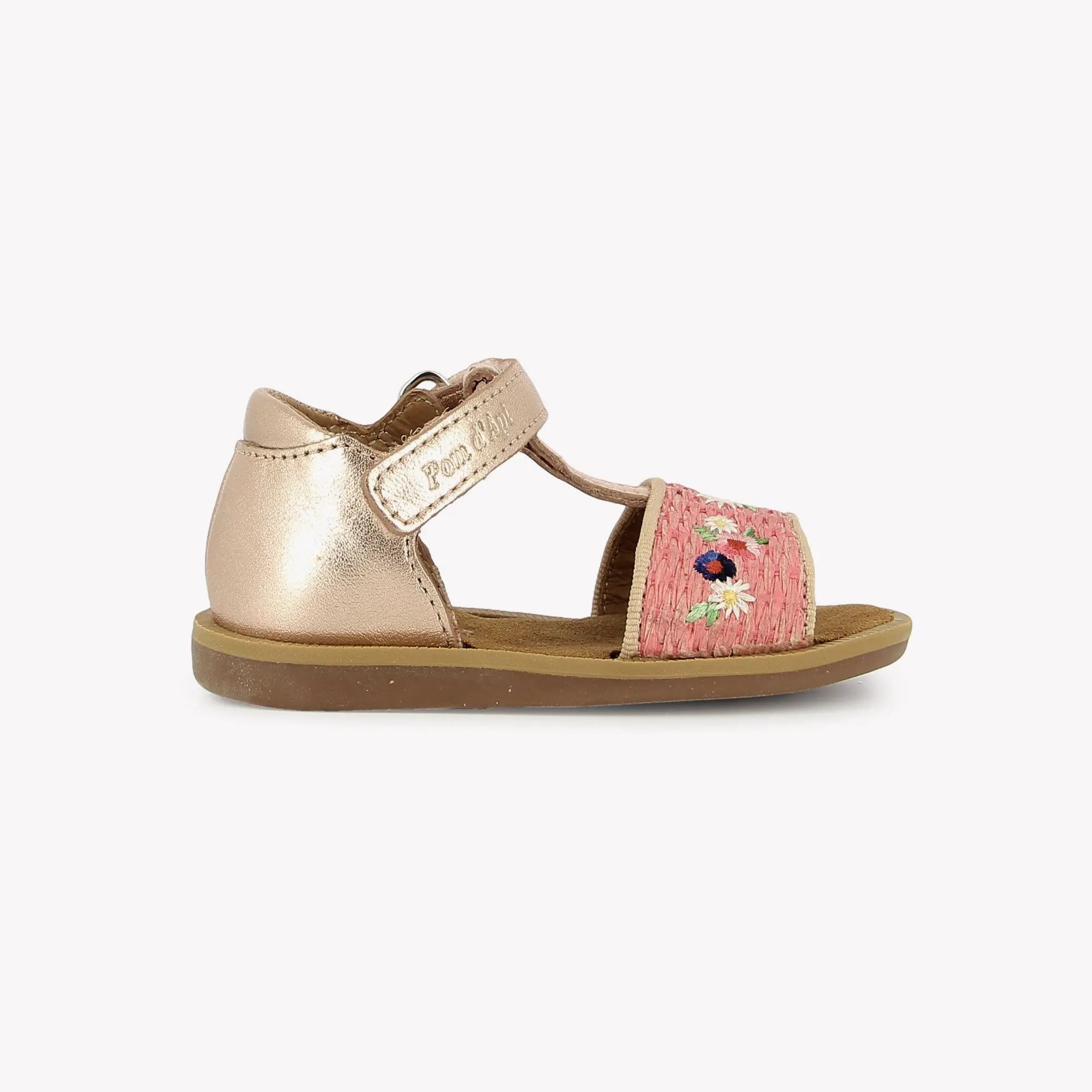 pom-d-api-poppy-air-natur-sandale-premiers-pas-fille-cuivre-azalea-laminato-raph image 4