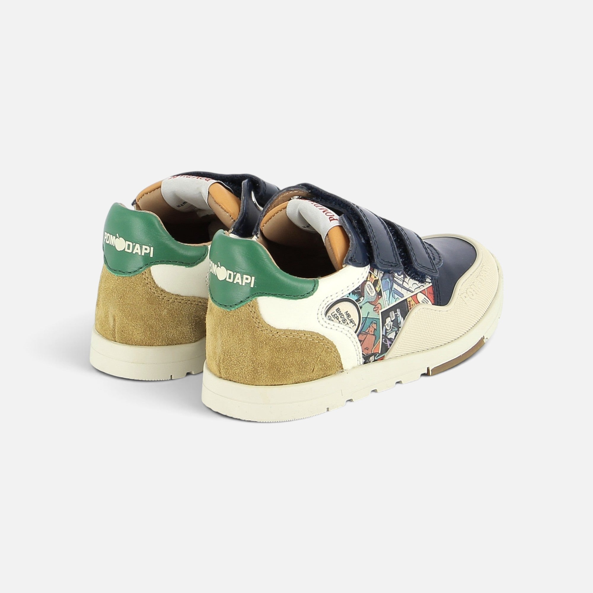 pom-d-api-pouss-race-bump-baskets-jogger-gar-on-marine-multi image 3