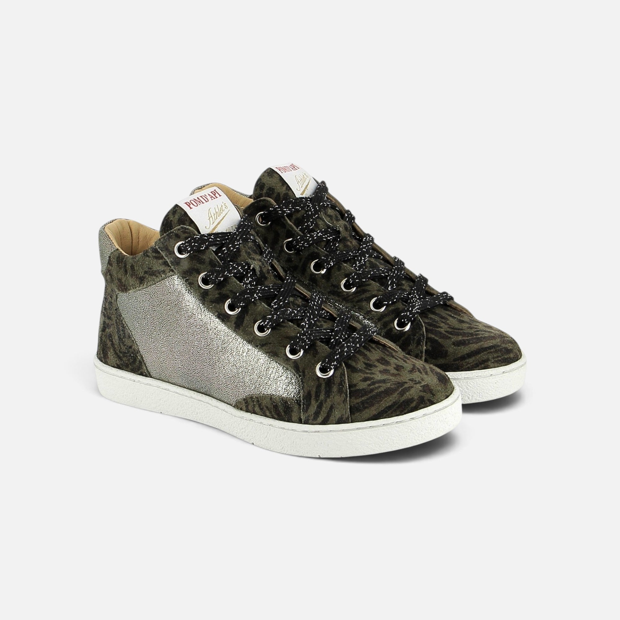 pom-d-api-top-touch-lace-sneaker-savana-kaki-olive-fille image 1