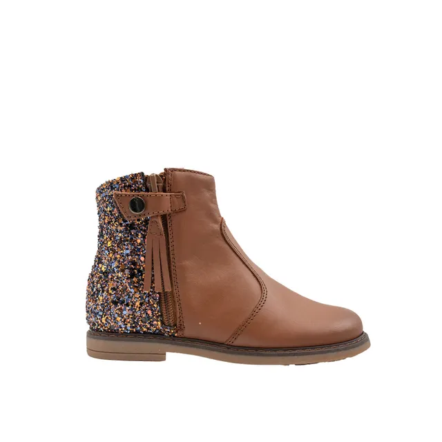 babybotte-kenza-bottine-fille-zip-cognac-cuir image 1