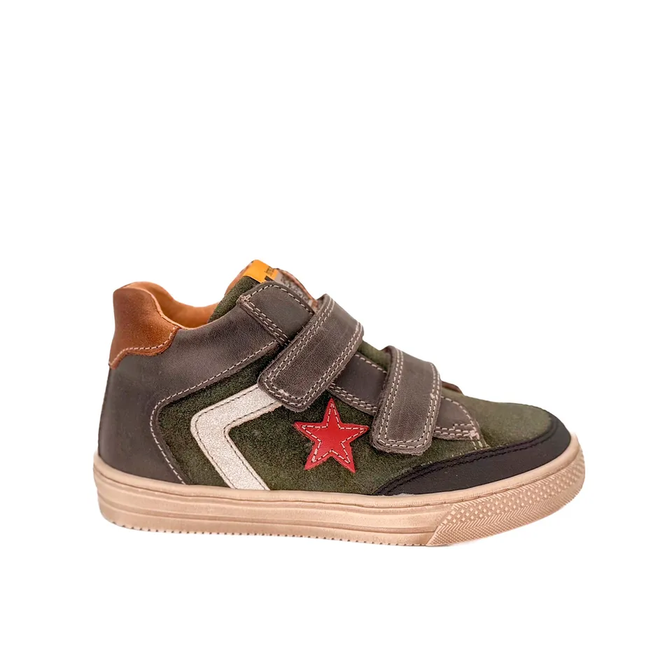 babybotte-karta-velcro-green-chaussure-gar-on-cuir-vert image 1