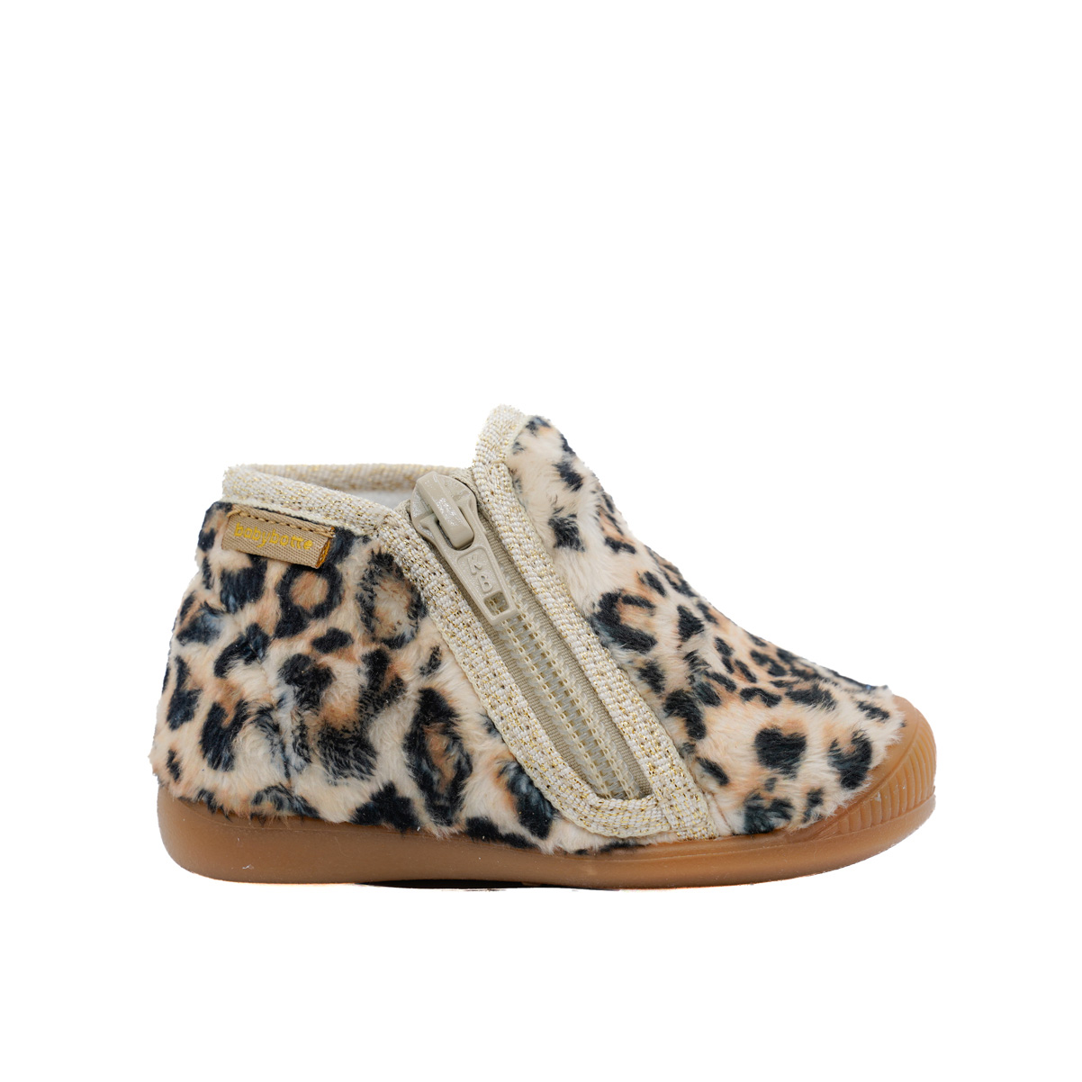 babybotte-pierette-zip-chausson-fille-beige-l-opard image 1