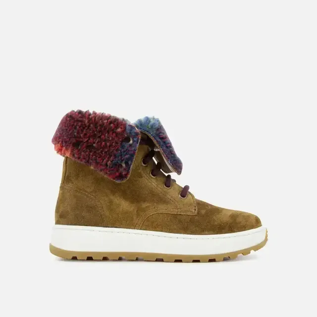 pom-d-api-flow-park-boots-montante-gar-on-cuir-velours-marron image 1