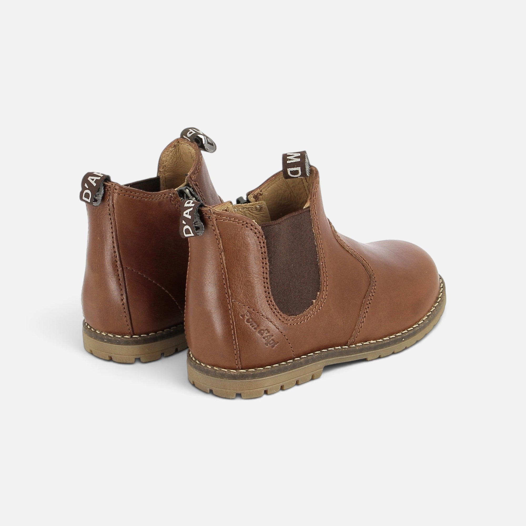 pom-d-api-bob-zip-boots-chelsea-cuoio-spall-enfant image 3