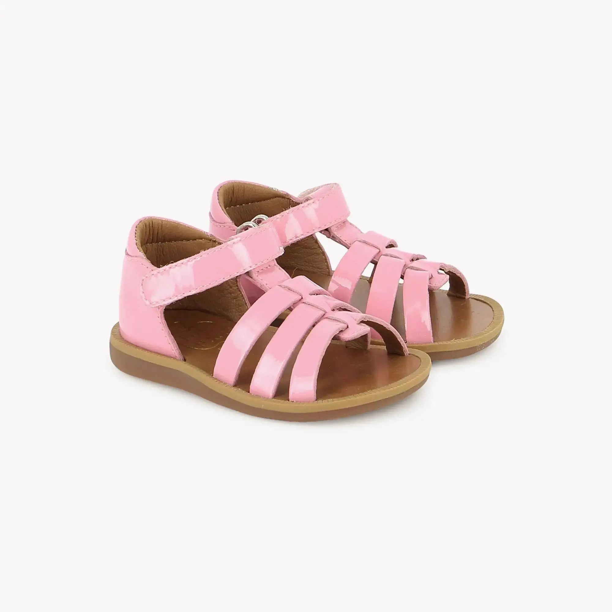 pom-d-api-poppy-strap-sandales-premiers-pas-fille-pink-candy-vernis image 1