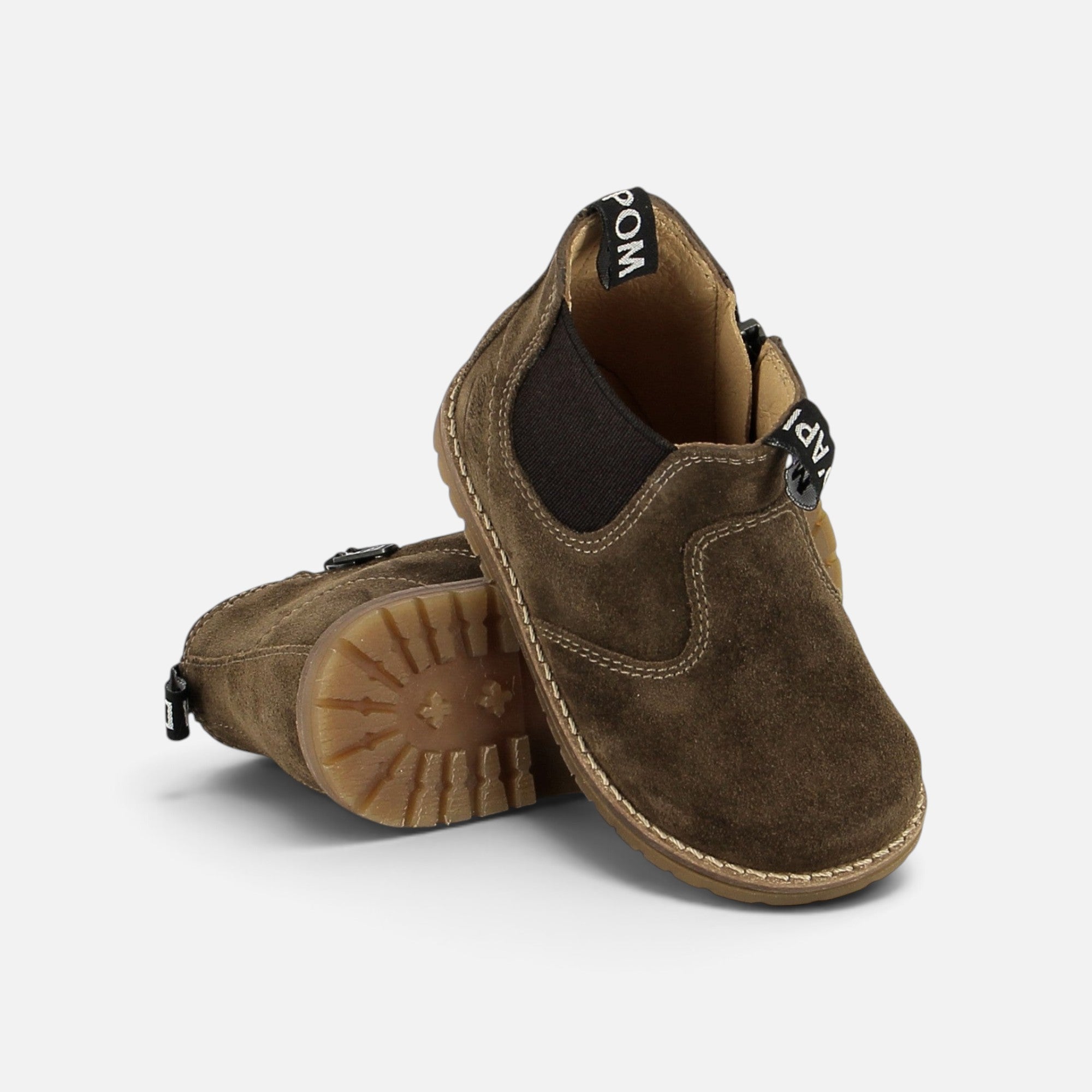 pom-d-api-bob-zip-boots-chelsea-gar-on-vert-velours-mousse image 2