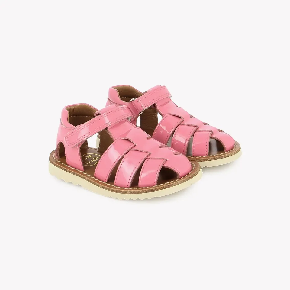 pom-d-api-waff-papy-sandale-fille-vernis-m-tal-bubble-gum image 1