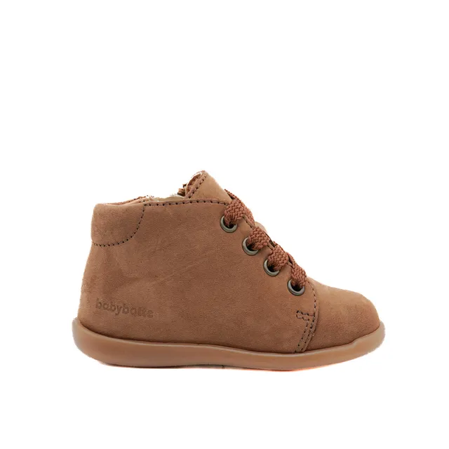 babybotte-fredy-zip-chaussure-b-b-cognac-nubuck image 1