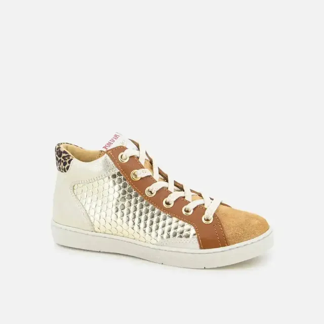 pom-d-api-top-touch-lace-basket-montante-camel-dor-lacets-zip image 1