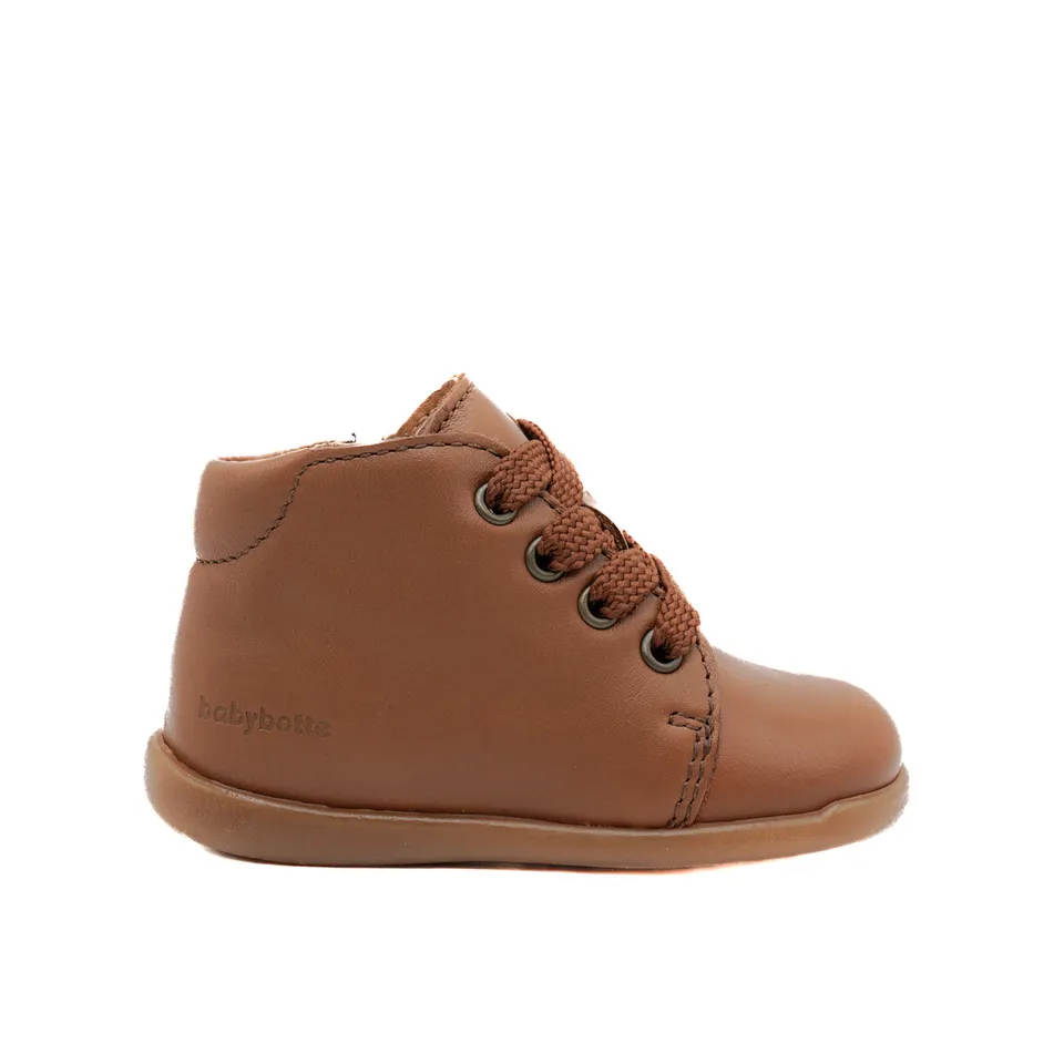 babybotte-fredy-zip-chaussure-b-b-cognac-cuir image 1