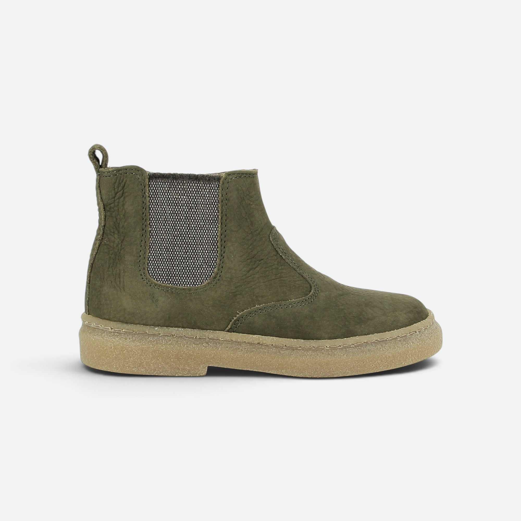 pom-d-api-trix-jod-zip-nubuck-grain-kaki-bottine-enfant-gar-on image 4