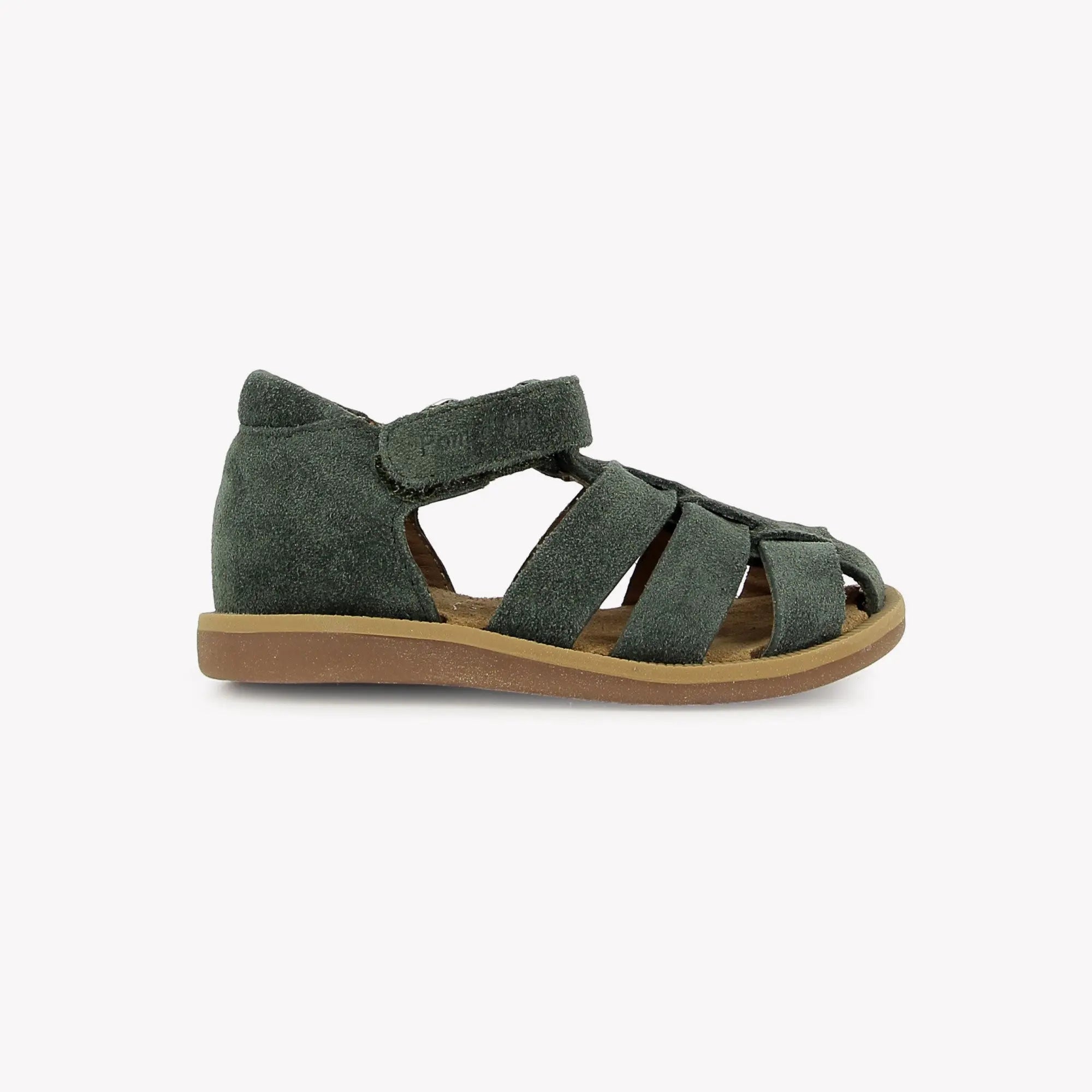 pom-d-api-poppy-air-daddy-sandale-premiers-pas-gar-on-kaki-velours image 4