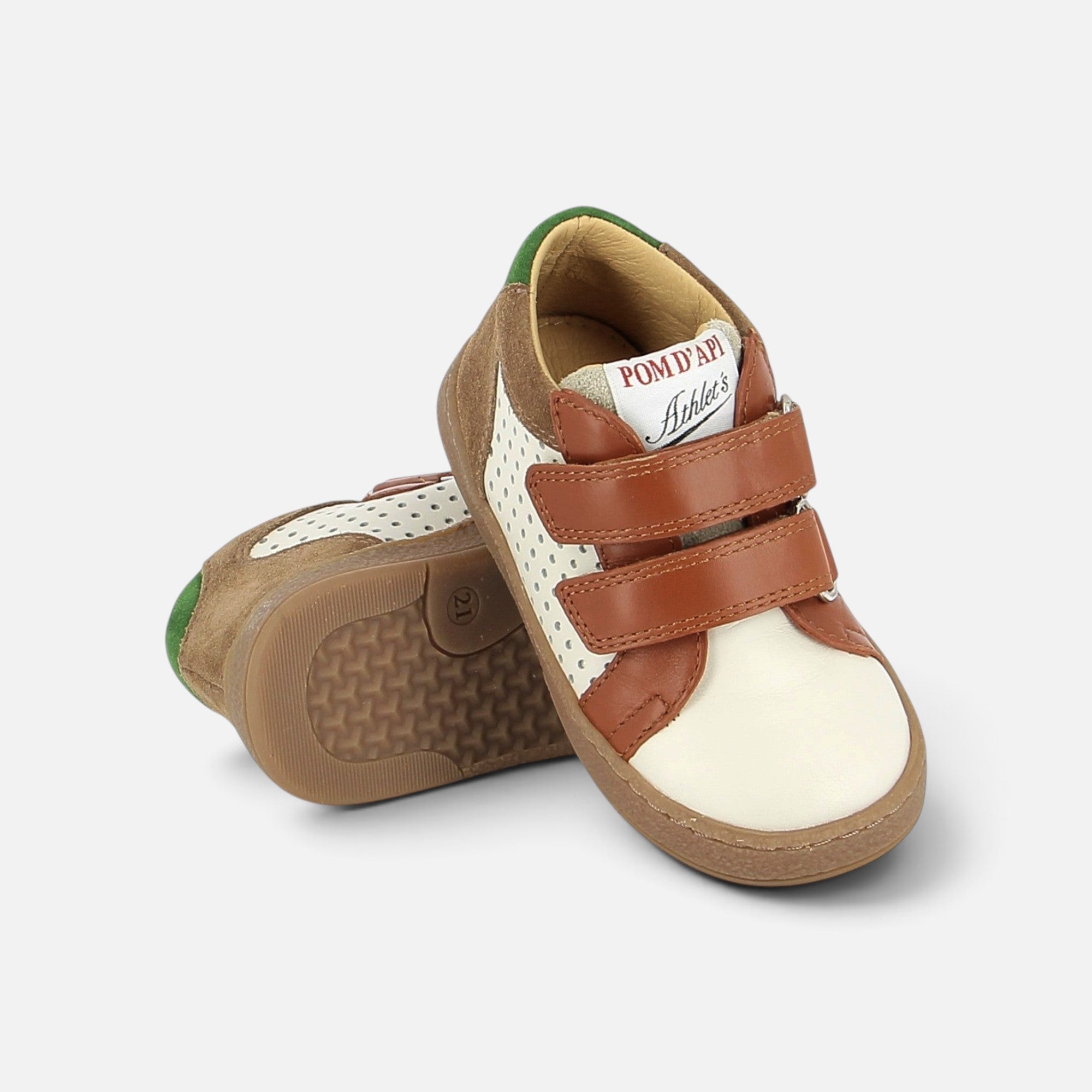 pom-d-api-mousse-easy-perfo-basket-cuir-gar-on-crema-marron-tabac image 3