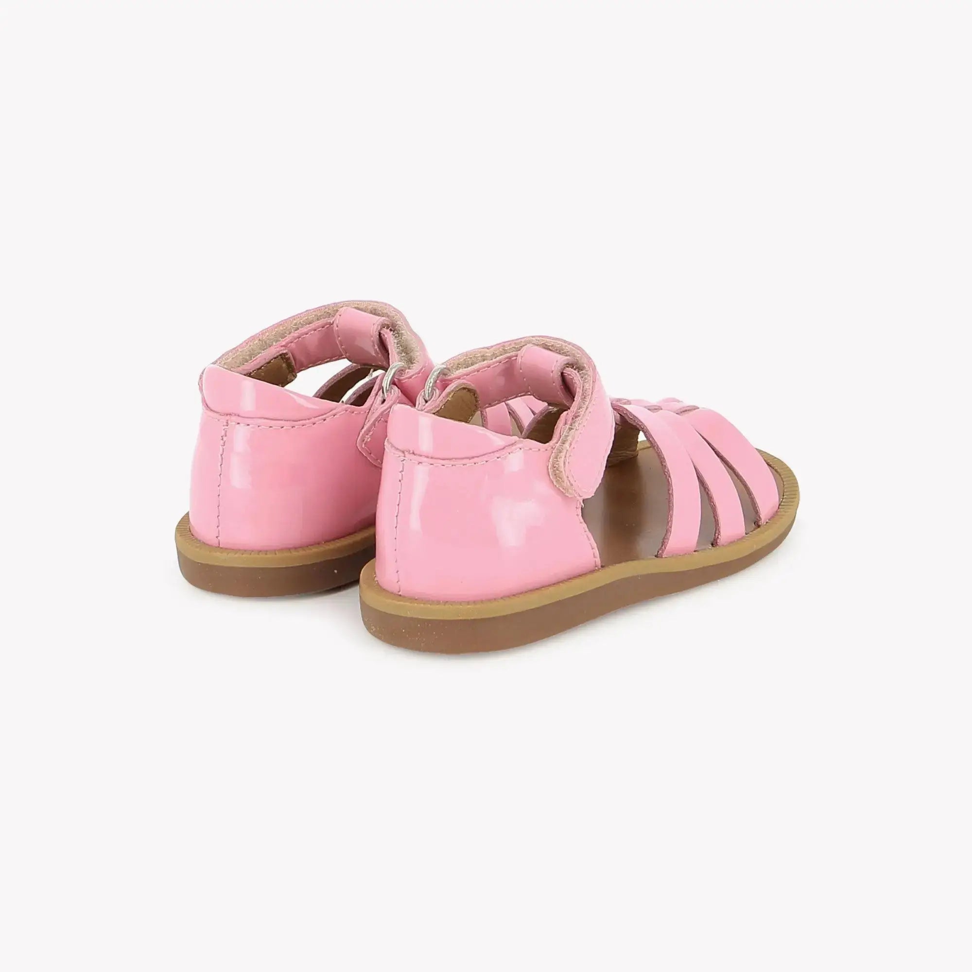 pom-d-api-poppy-strap-sandales-premiers-pas-fille-pink-candy-vernis image 3
