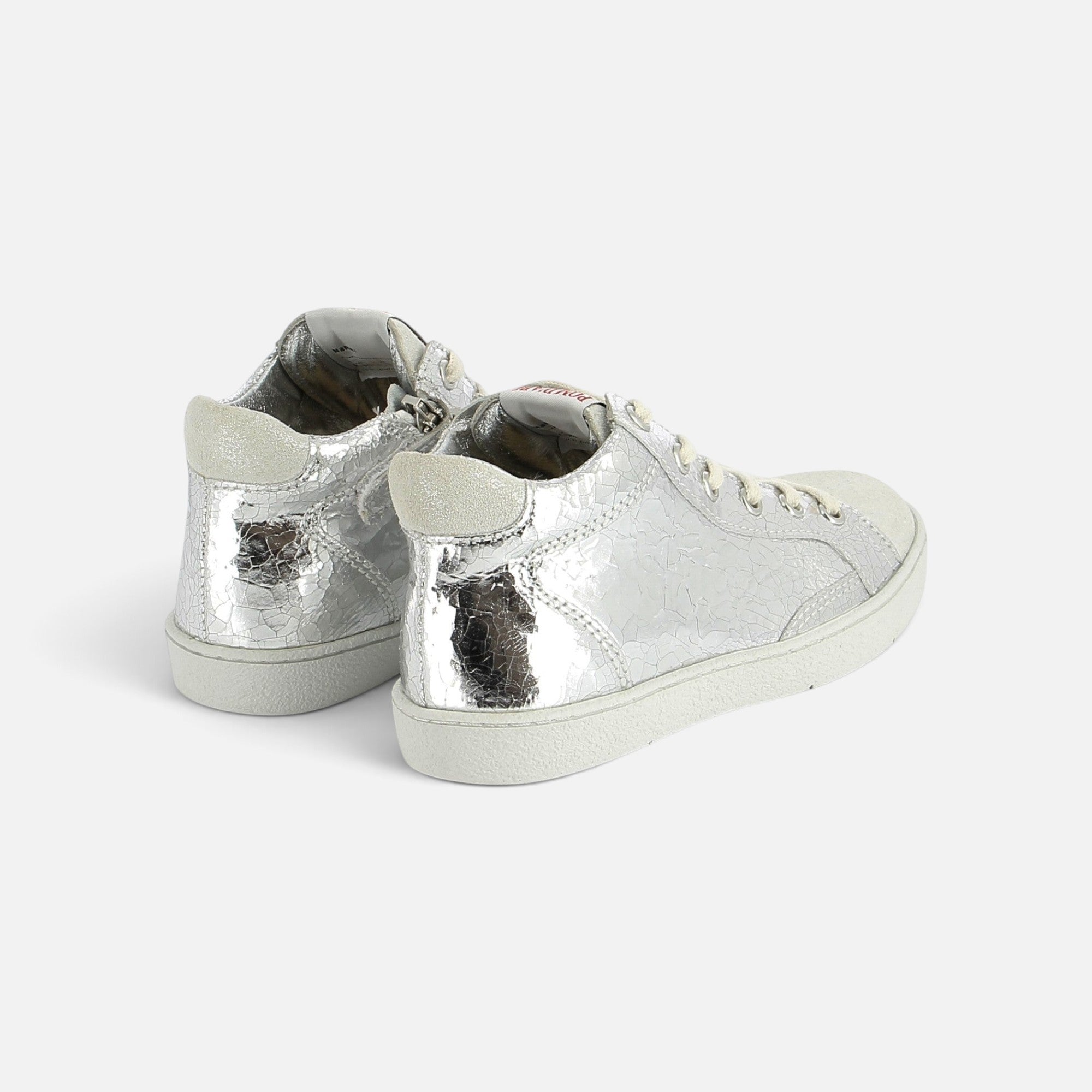 pom-d-api-top-touch-lace-sneaker-fille-silver-blanc image 2