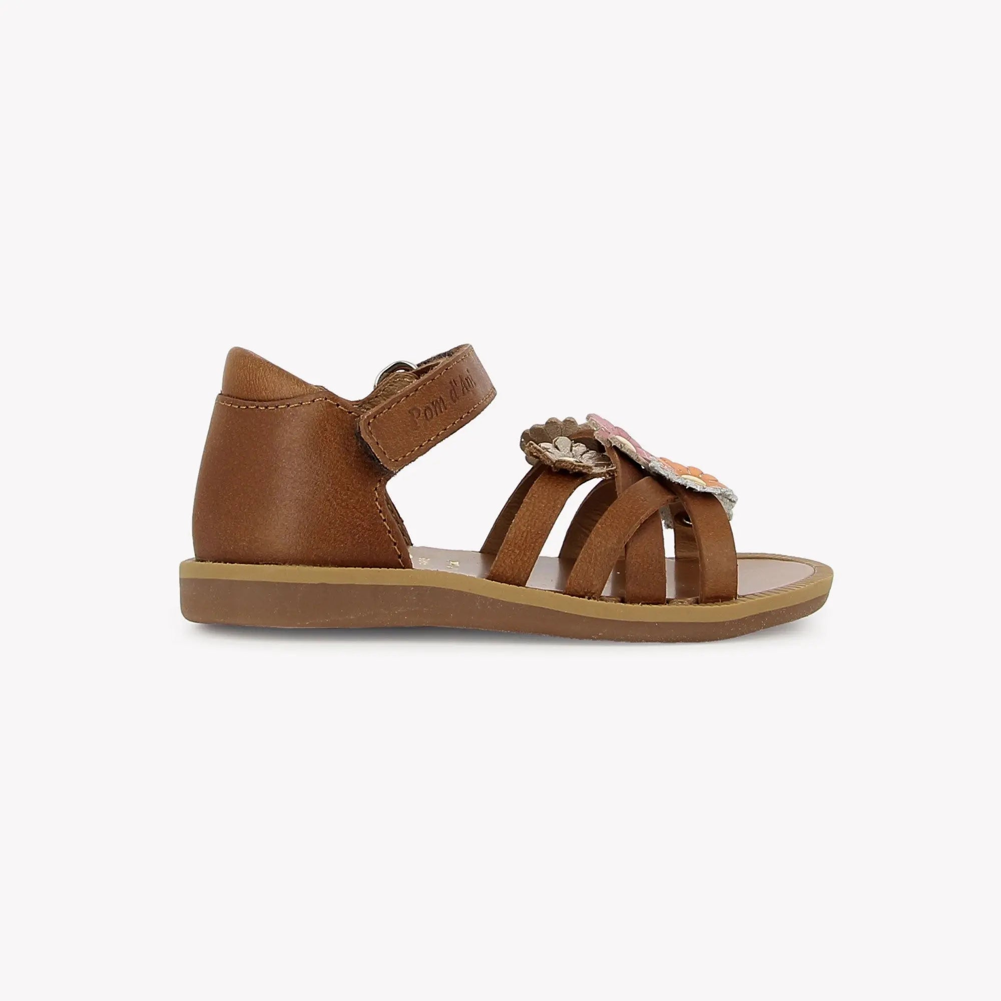 pom-d-api-poppy-spring-sandale-premiers-pas-fille-camel-vaquetta image 4