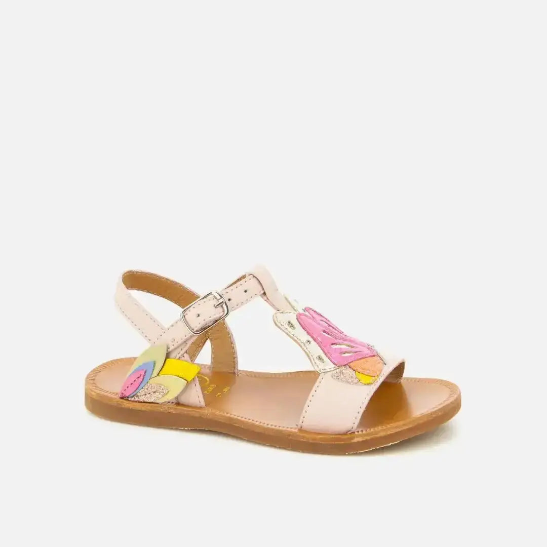 pom-d-api-plagette-papillon-sandale-rose-papillon image 1