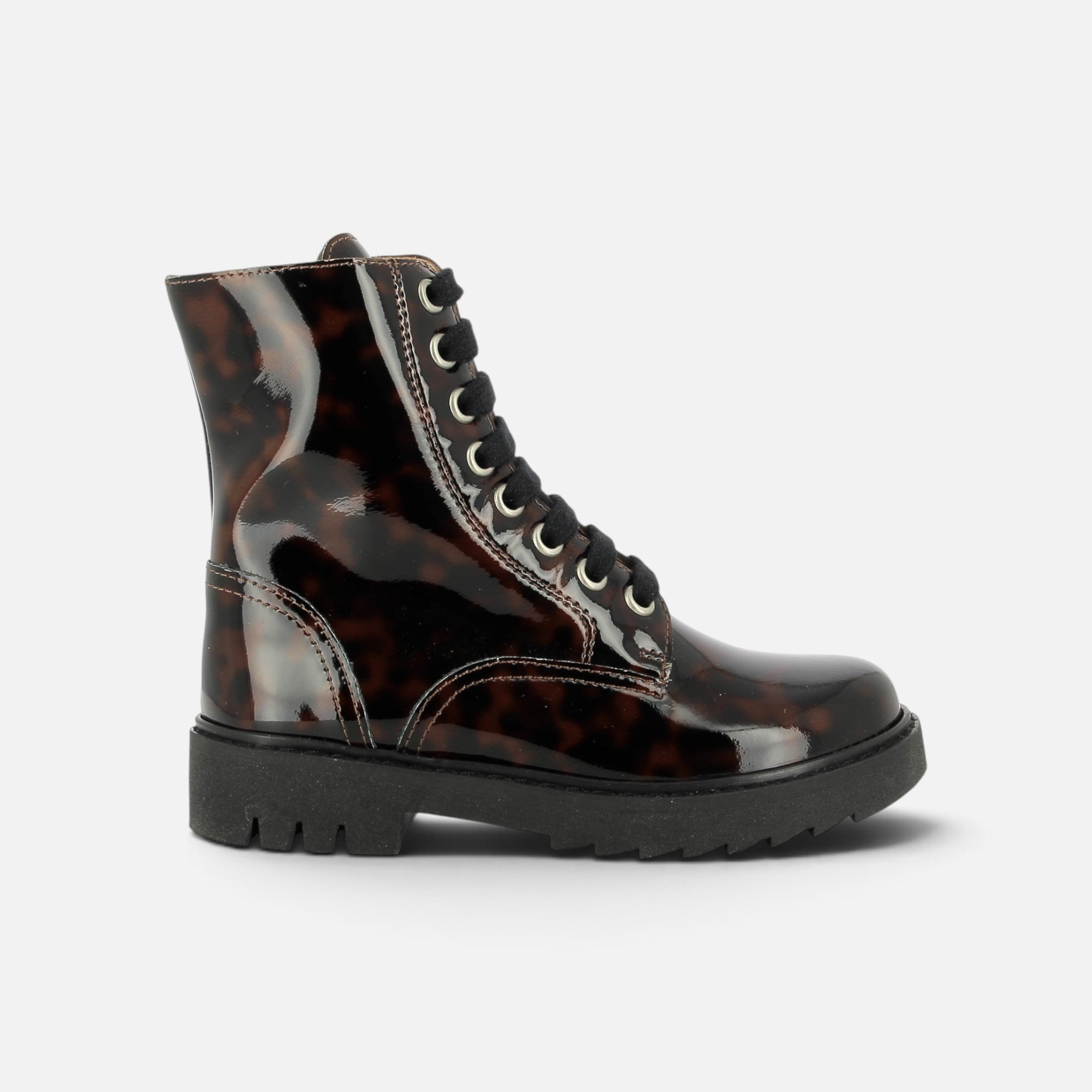 pom-d-api-sid-ranger-boots-fille-noir-vernis-tartaruga image 4