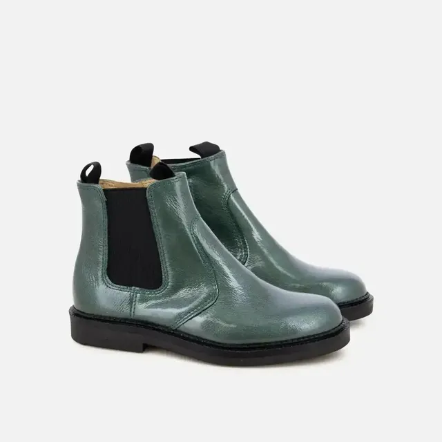 pom-d-api-uncle-jod-sl-bottine-enfant-cuir-vernis-vert image 1