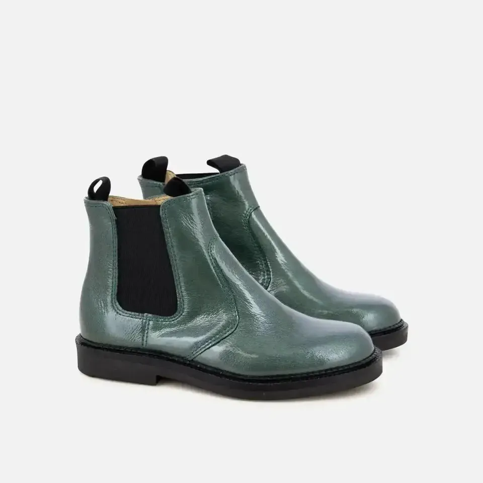 pom-d-api-uncle-jod-sl-bottine-enfant-cuir-vernis-vert image 1