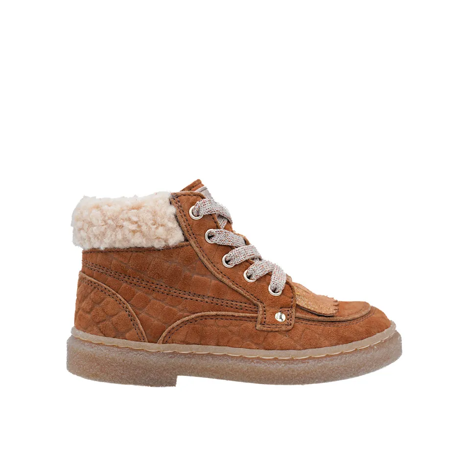 babybotte-kalmia-bottine-fille-cognac-velours-avec-zip image 1