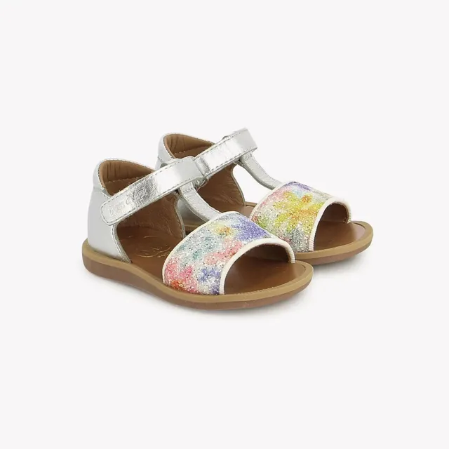 pom-d-api-poppy-tao-easy-sandale-premiers-pas-fille-silver-multi image 1
