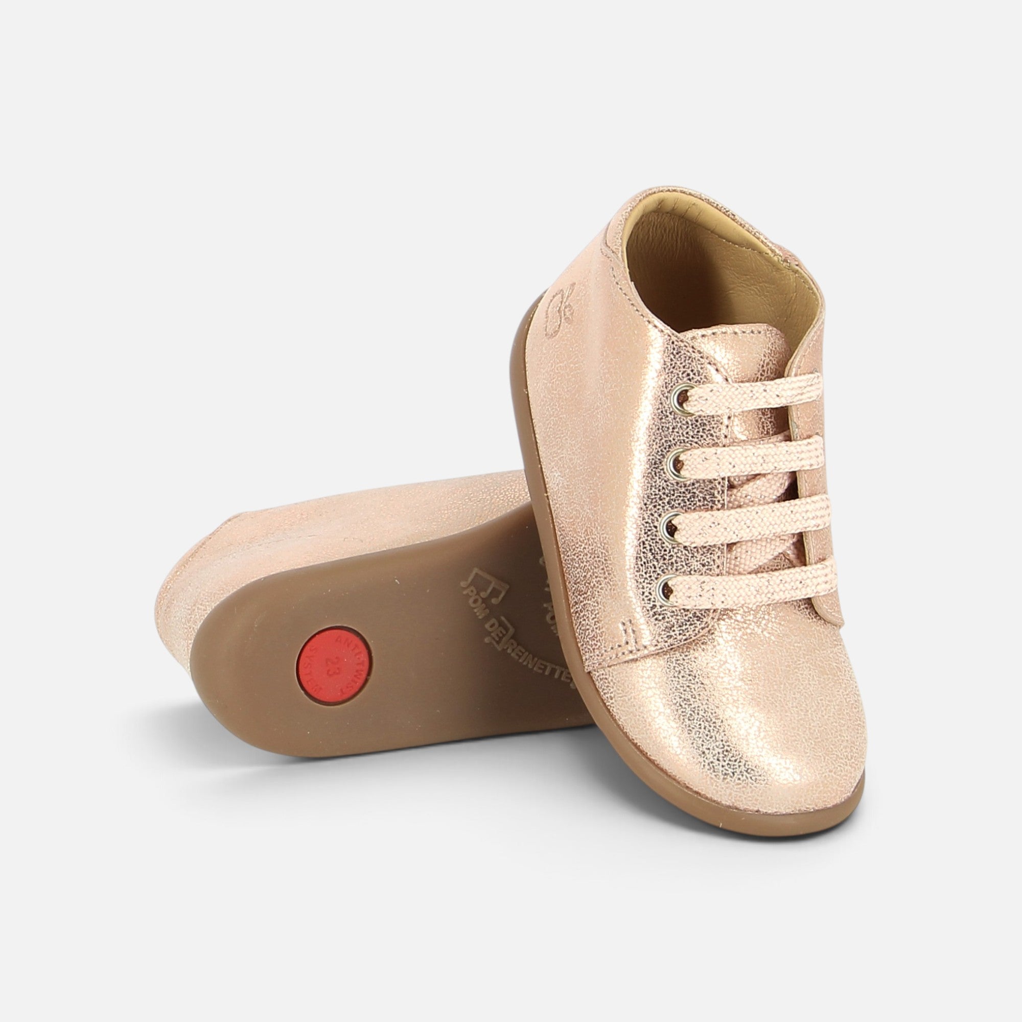 pom-d-api-stand-up-bottine-premiers-pas-fille-nude-rose image 3