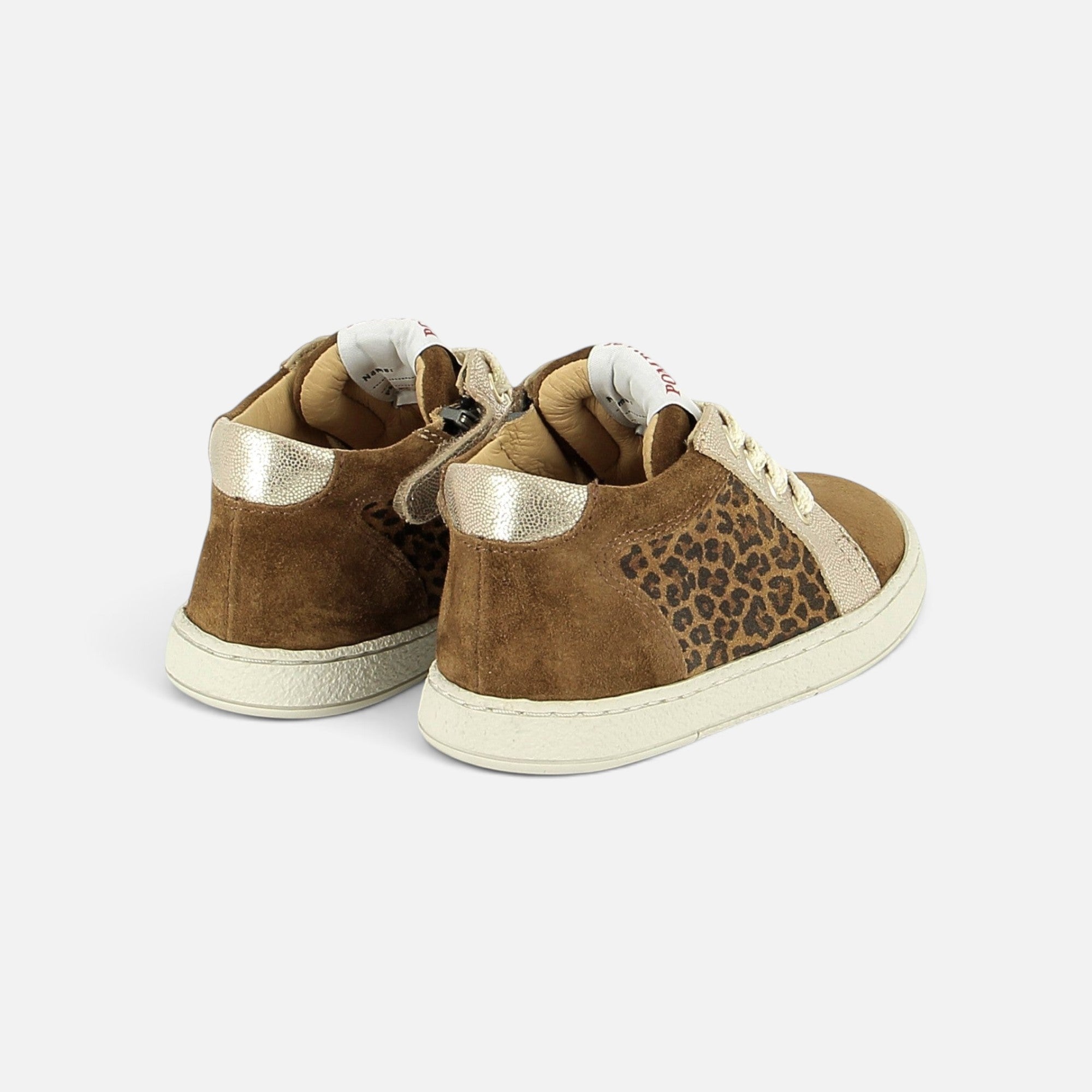 pom-d-api-mousse-zip-top-basket-velours-baby-leo-miel-naturel-fille image 2