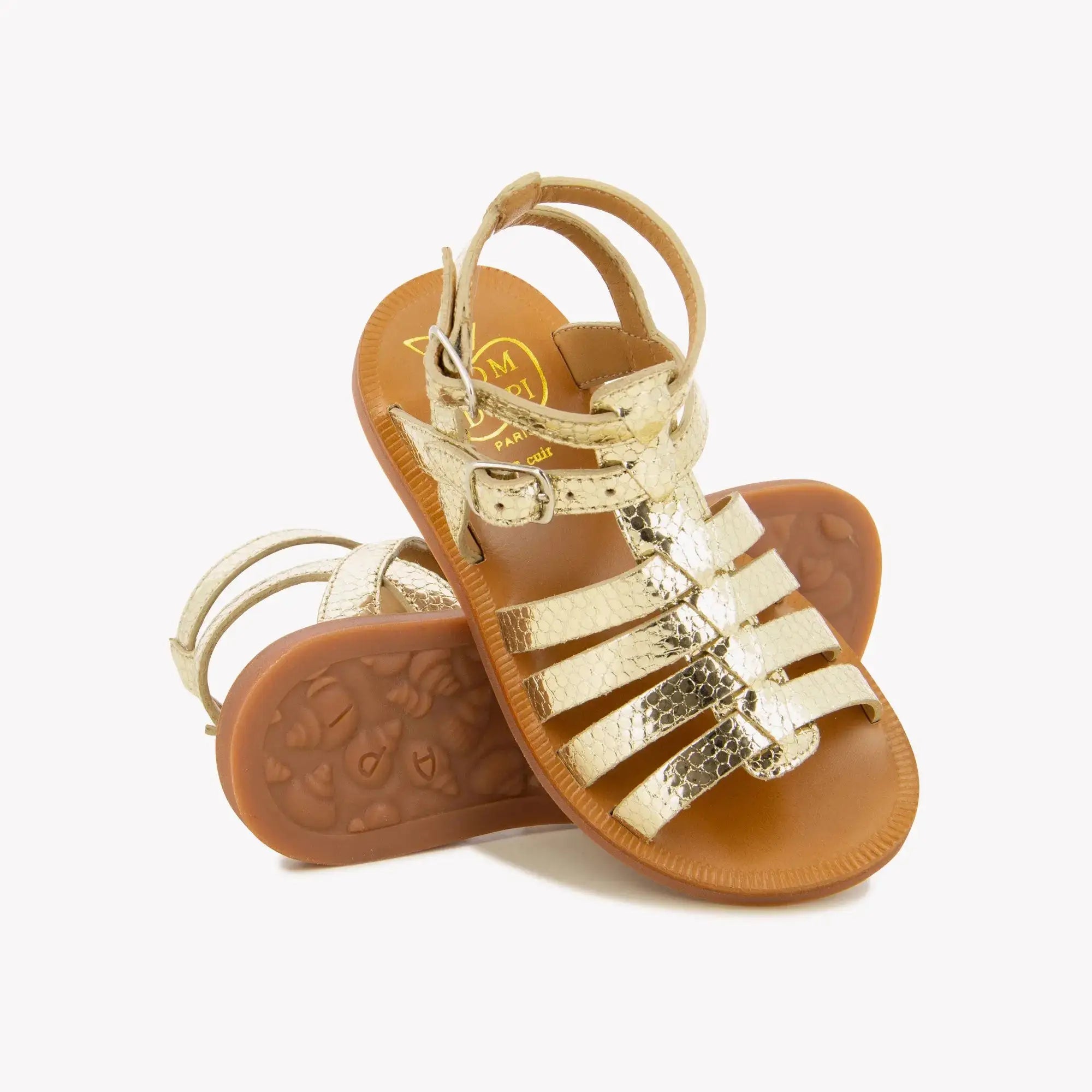 pom-d-api-plagette-gladiator-sandale-blob-platine-fille image 2