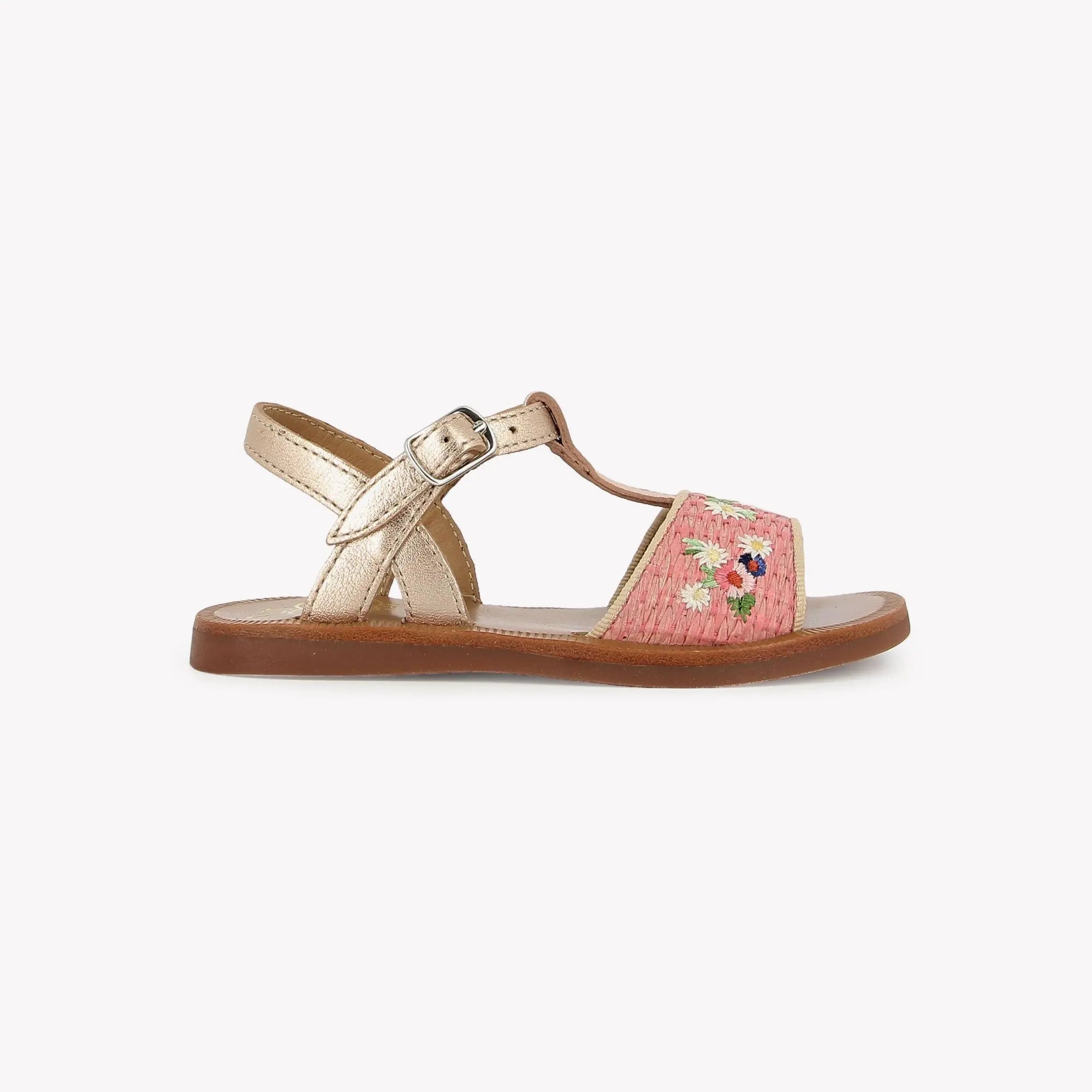 pom-d-api-plagette-raphia-brod-azalea-cuivre-sandale-fille image 4