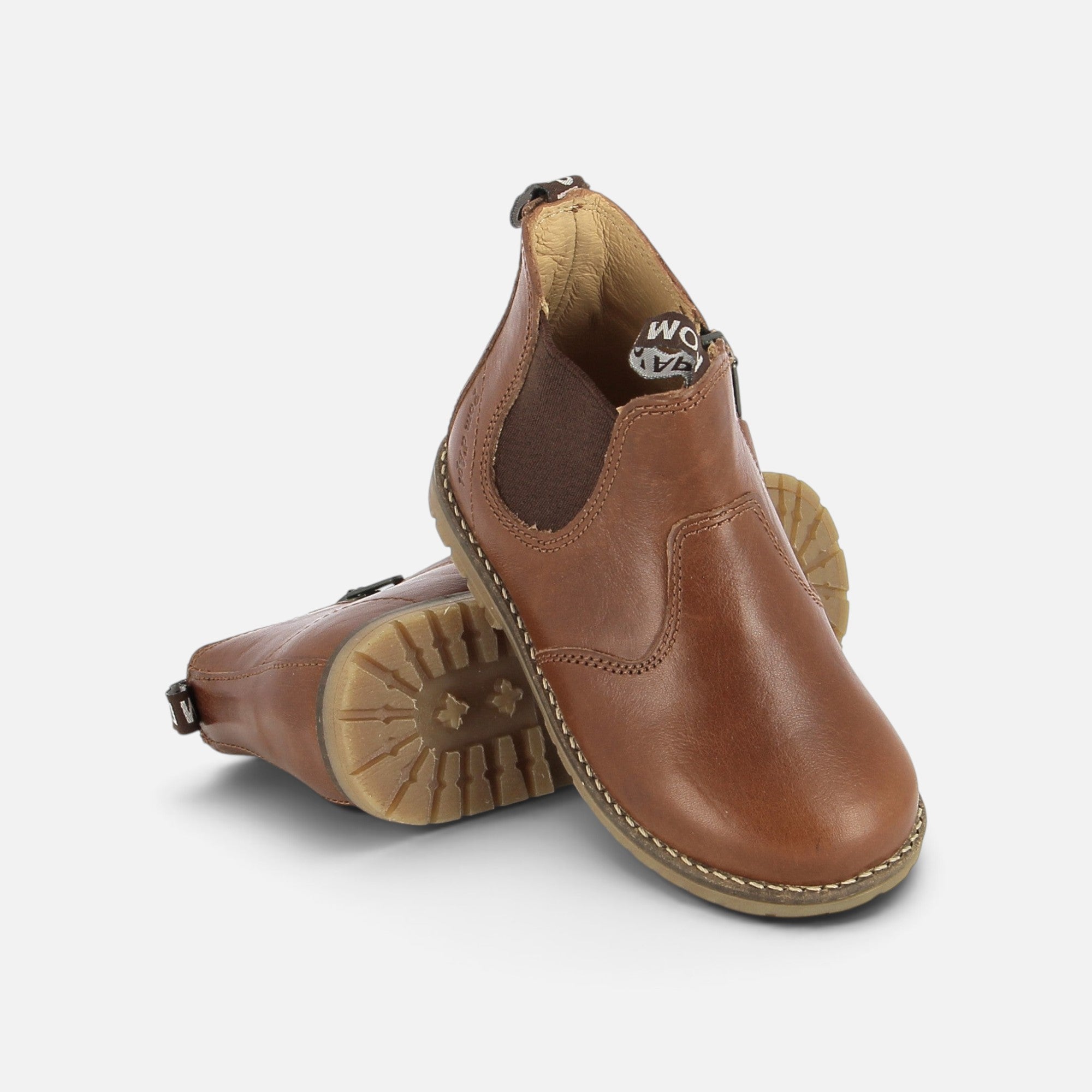 pom-d-api-bob-zip-boots-chelsea-cuoio-spall-enfant image 2