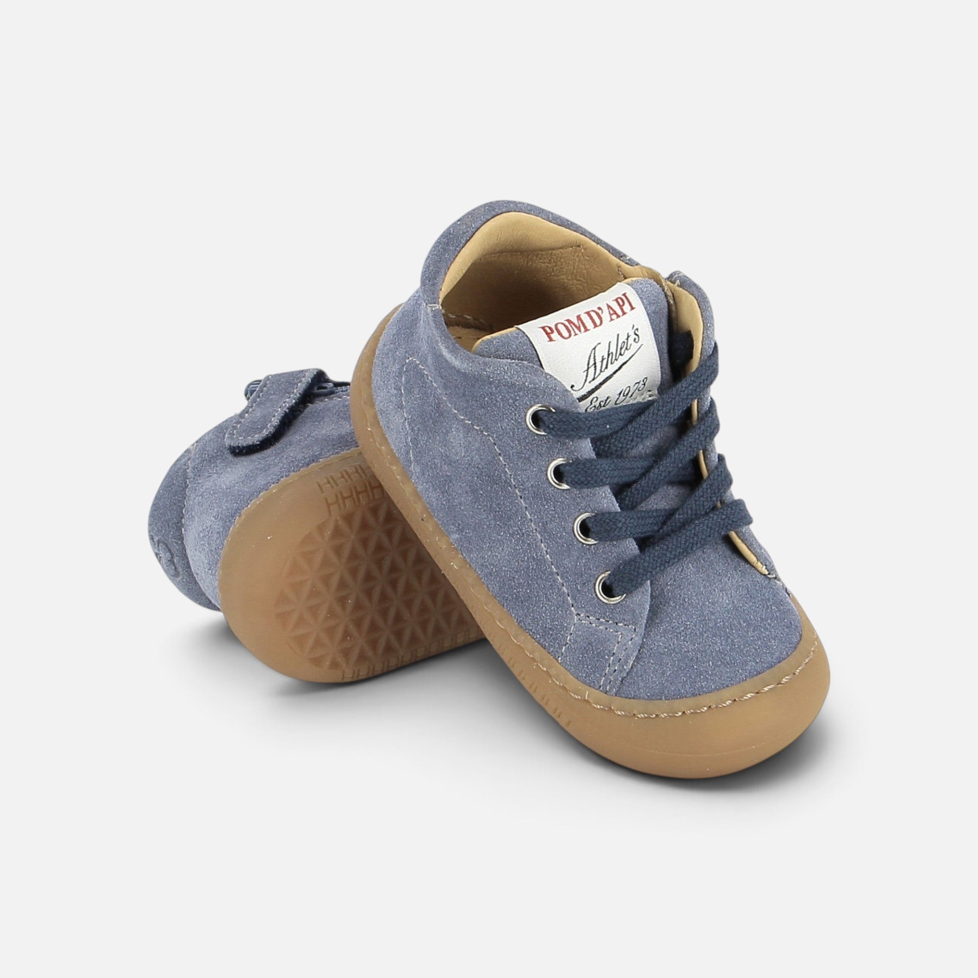 pom-d-api-yaka-walk-chaussure-premiers-pas-velours-blue-jeans image 3