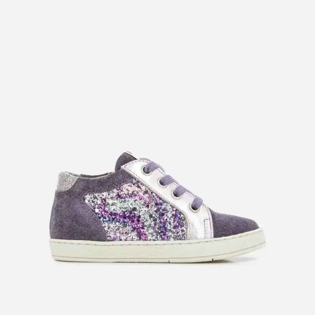 pom-d-api-mousse-zip-top-basket-premiers-pas-argent-violet-clematis-fille image 2