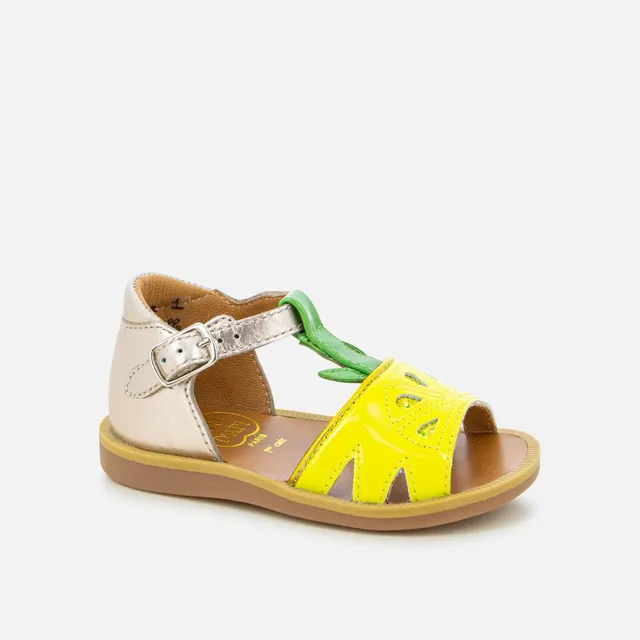 pom-d-api-poppy-agrume-sandale-premiers-pas-jaune-oro-citron image 1