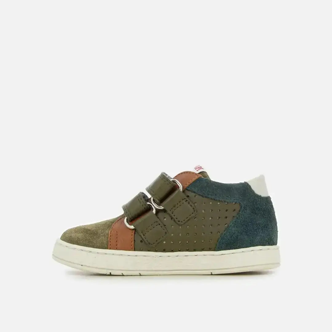 pom-d-api-mousse-easy-perfo-basket-premiers-pas-gar-on-cuir-kaki image 3