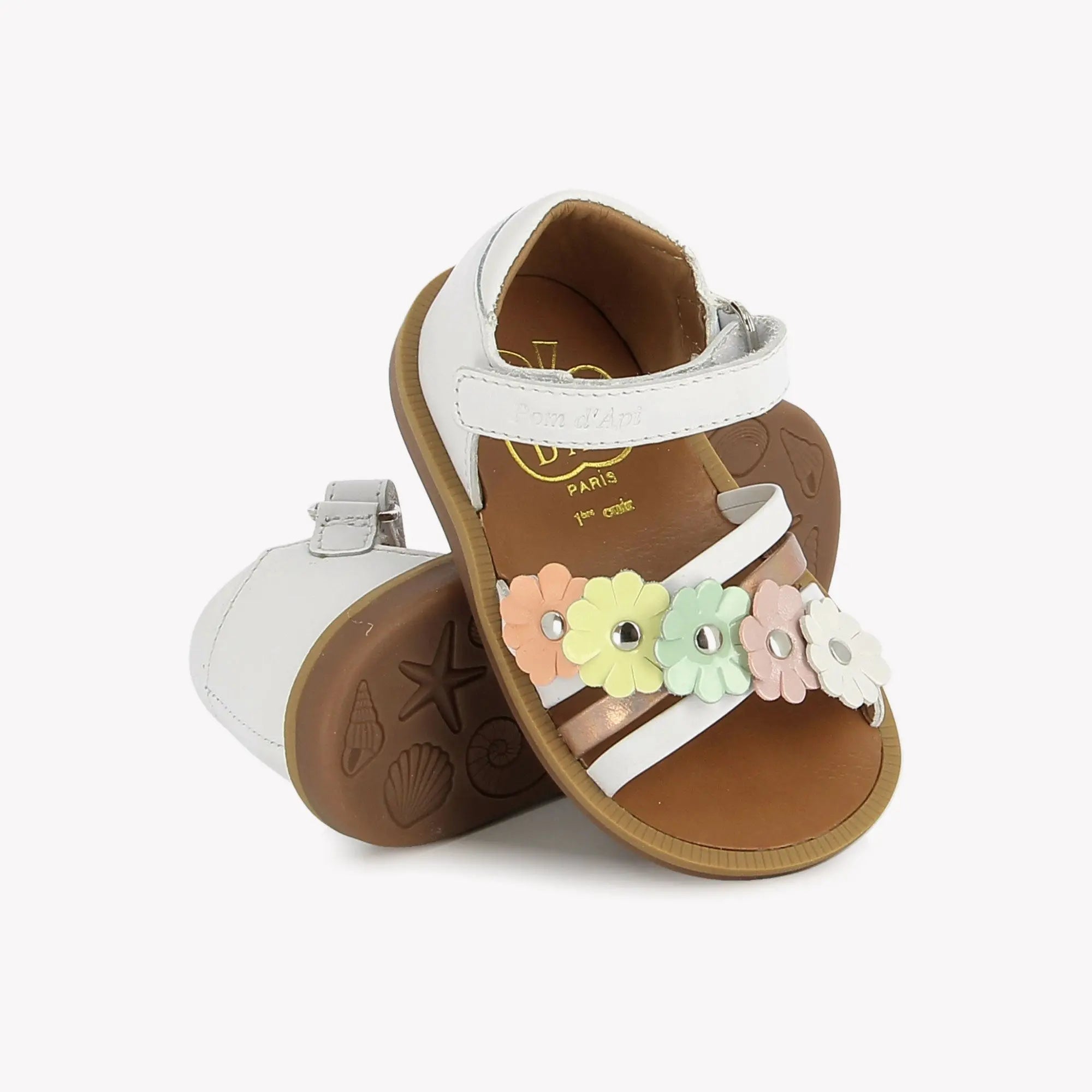 pom-d-api-poppy-multi-flo-sandales-fille-blanc-pastel-scratch image 2