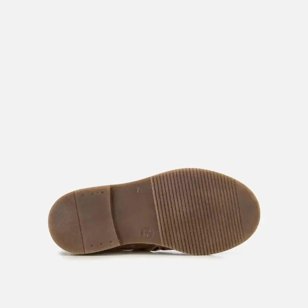 pom-d-api-city-jodzip-bottine-fille-cuir-velours-marron-lastique-dor image 4