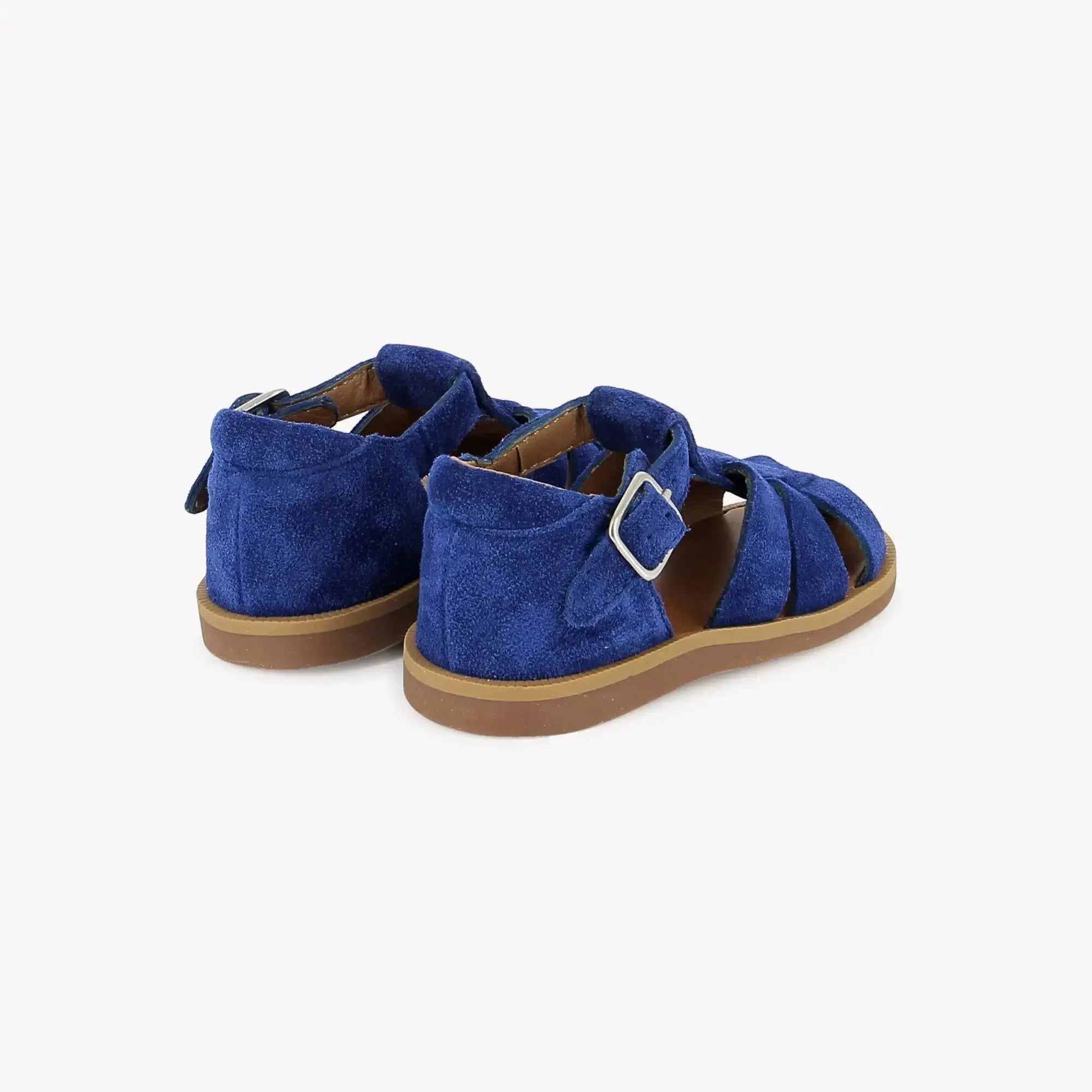 pom-d-api-poppy-daddy-velours-bleu-electric-sandale-premiers-pas-gar-on image 3