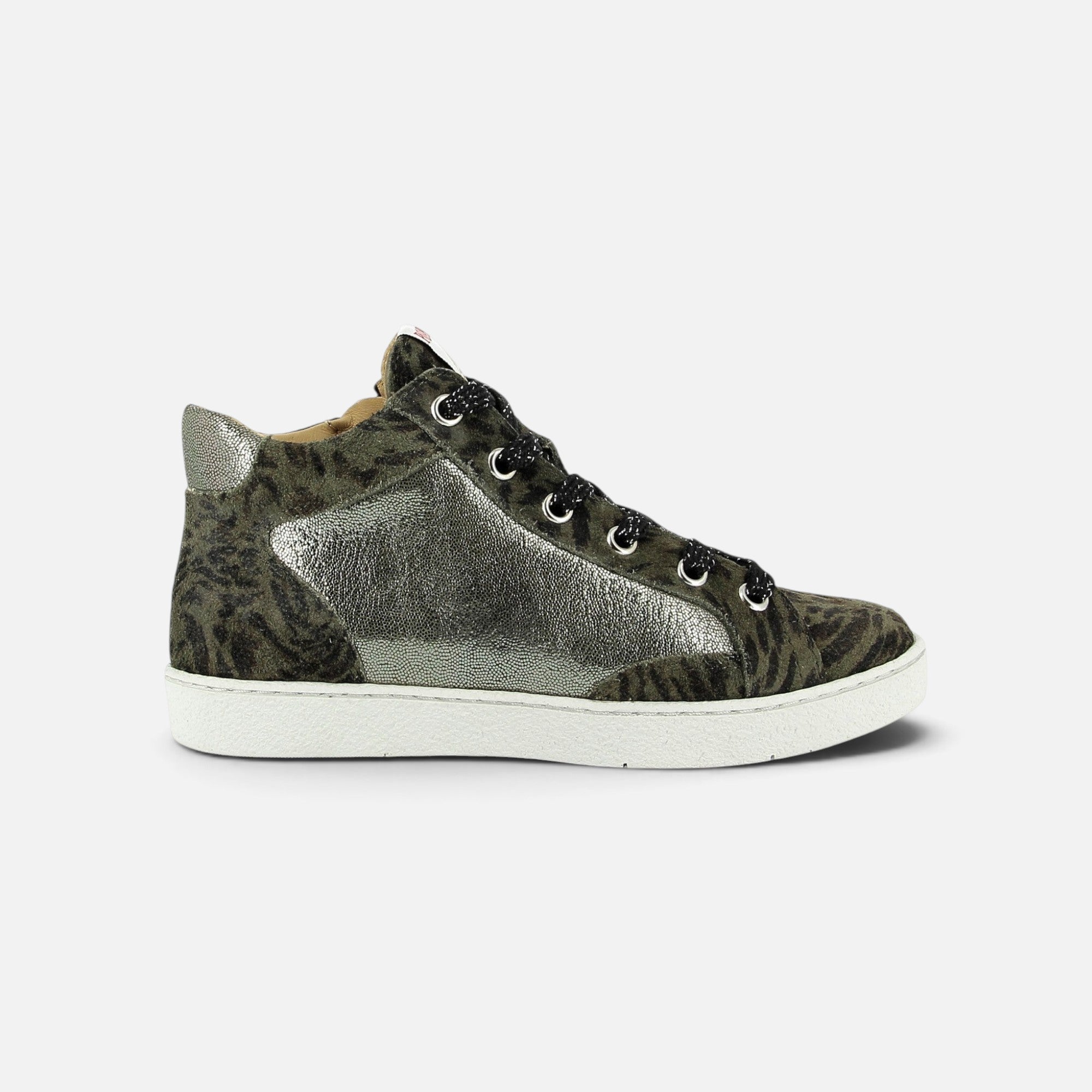pom-d-api-top-touch-lace-sneaker-savana-kaki-olive-fille image 4