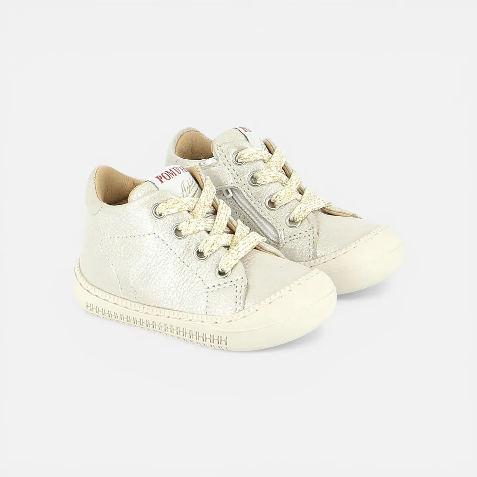 pom-d-api-yaka-walk-melania-chaussures-barefoot-premiers-pas-fille-craie image 1