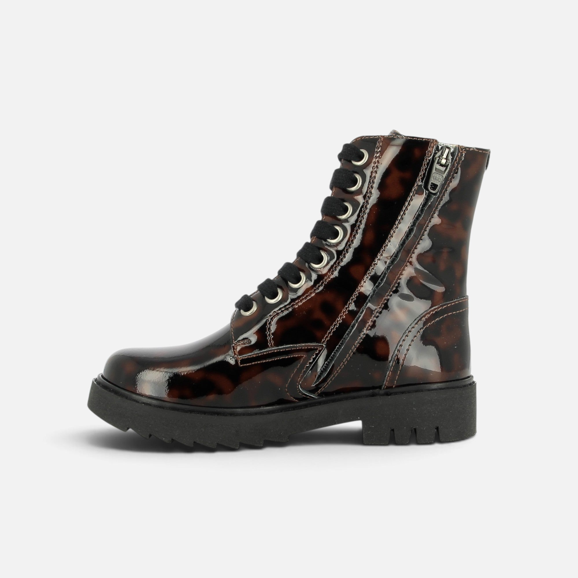 pom-d-api-sid-ranger-boots-fille-noir-vernis-tartaruga image 5
