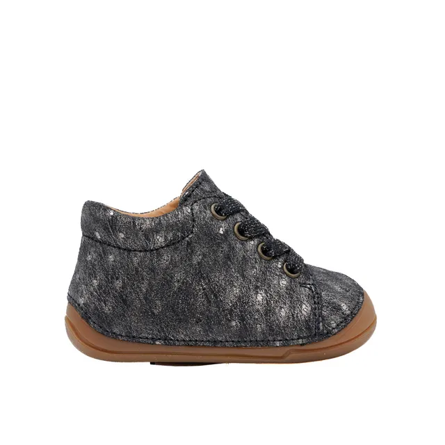 babybotte-zoha-bleu-chaussure-lacets-nouveau-n-petite-fille image 1