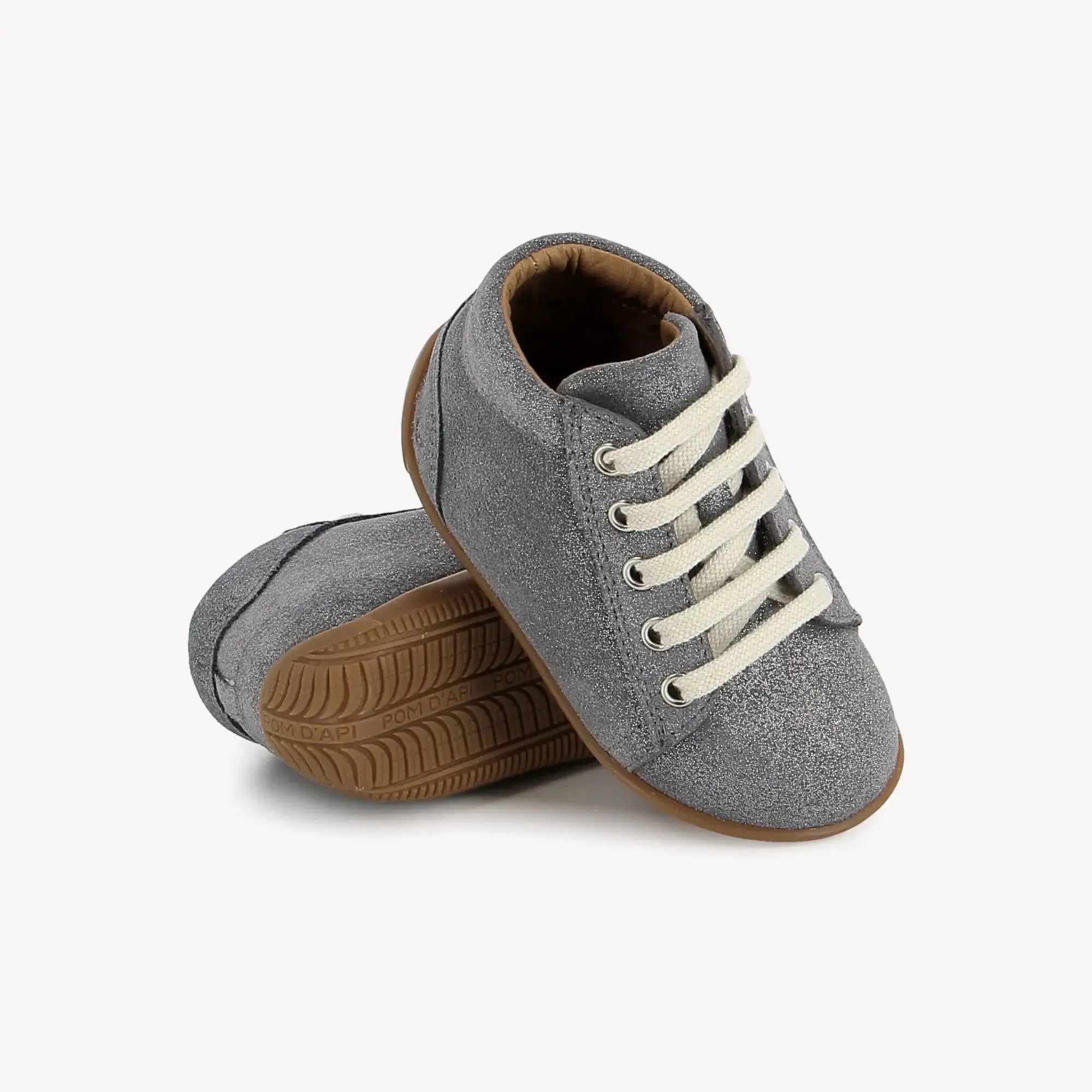pom-d-api-shoemi-lace-star-grey-chaussure-premiers-pas-lacets image 2