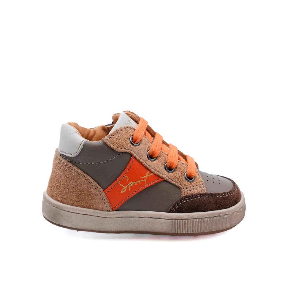 babybotte-formidable-chaussures-premiers-pas-zip-marron-cuir-gar-on image 1