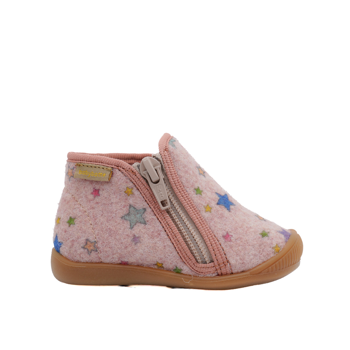 babybotte-pierette-chausson-b-b-fille-zip-rose-toiles image 1