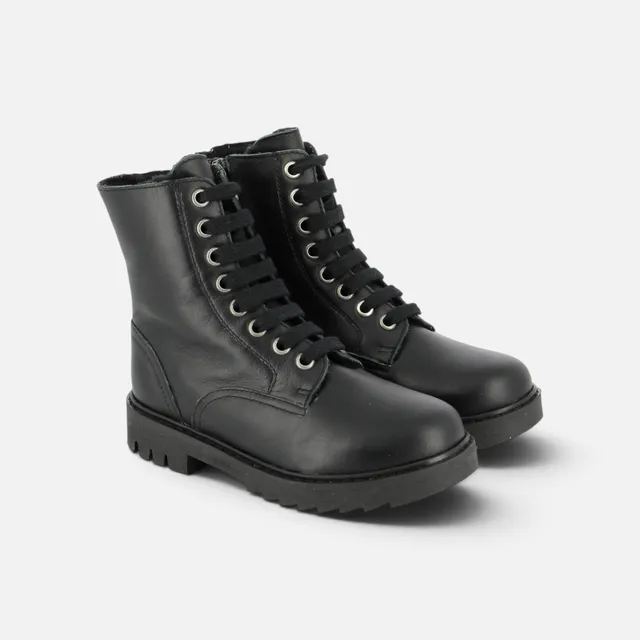 pom-d-api-sid-ranger-fur-bottine-fourr-e-noir-semelle-noire image 1