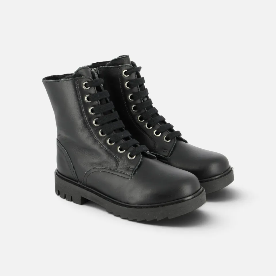 pom-d-api-sid-ranger-fur-bottine-fourr-e-noir-semelle-noire image 1