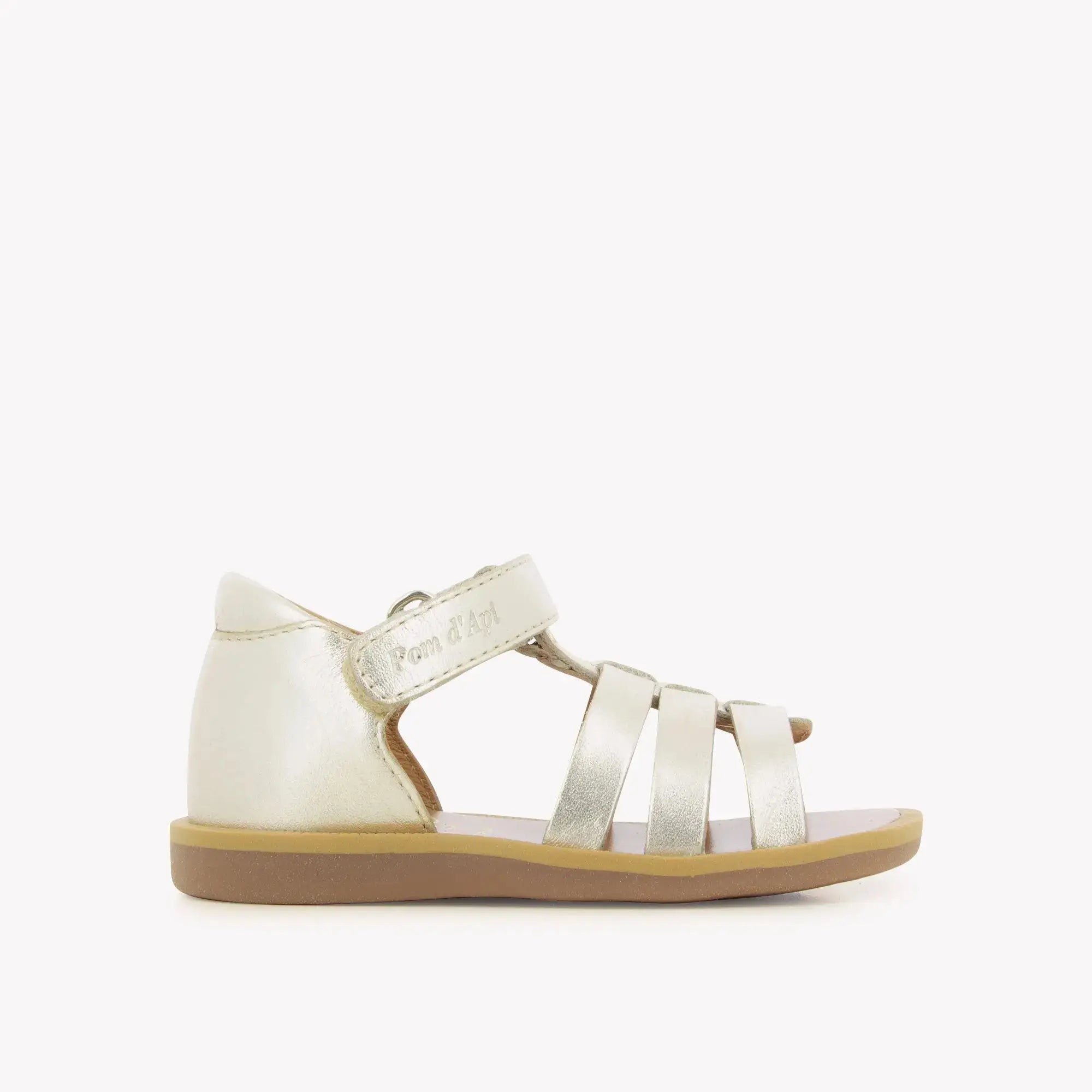 pom-d-api-poppy-strap-sandale-premiers-pas-platine-laminato image 3