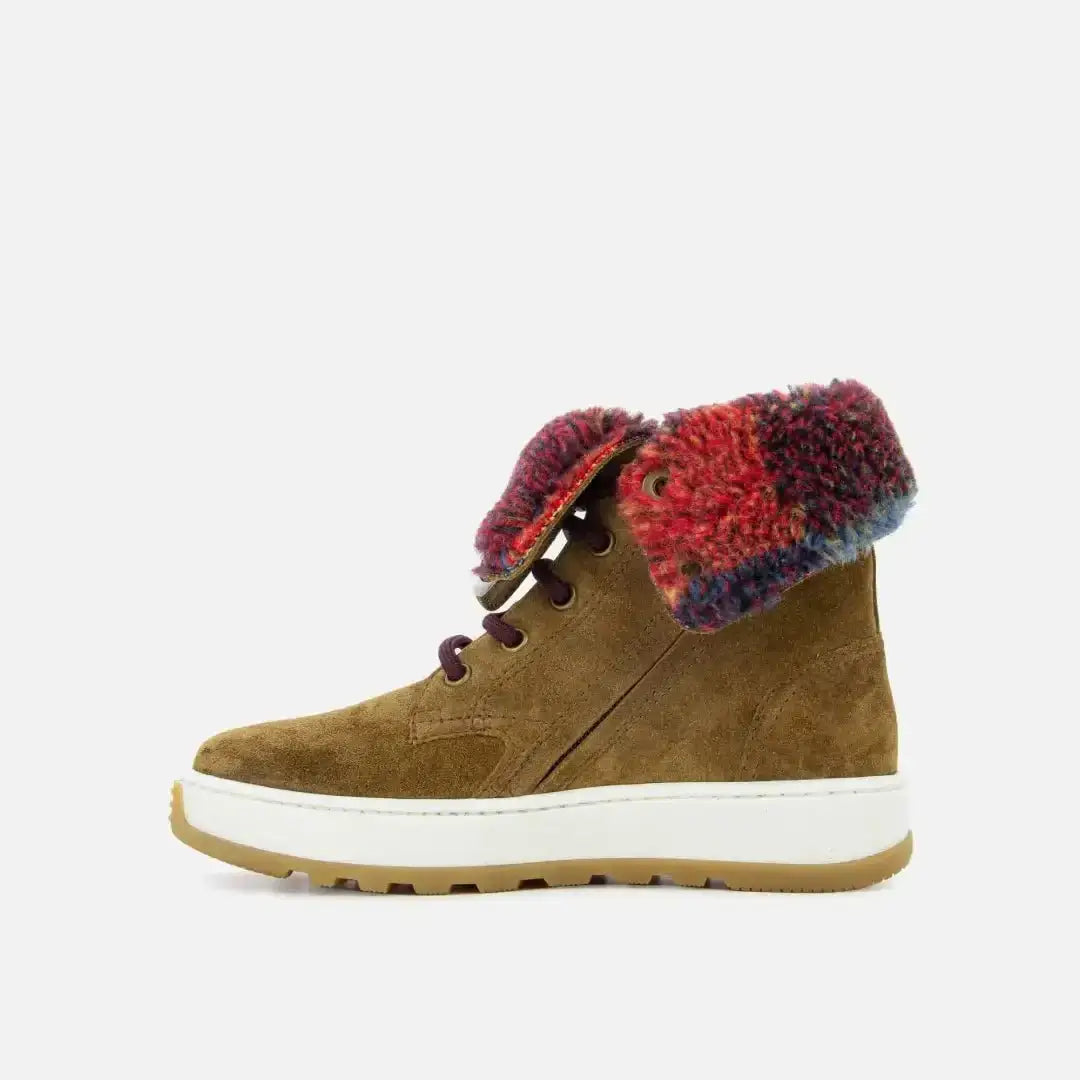 pom-d-api-flow-park-boots-montante-gar-on-cuir-velours-marron image 2